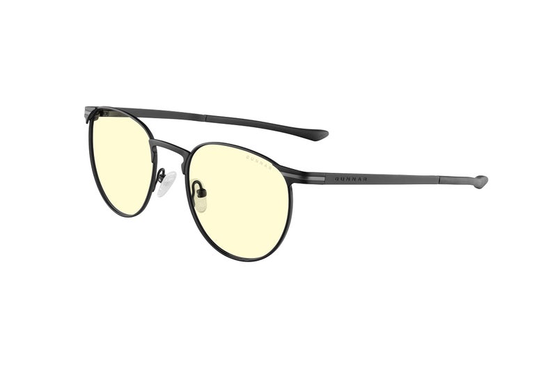 Gunnar Premium Gaming and Computer Glasses Blocks 65 Blue Light Mateo Onyx Amber Tint